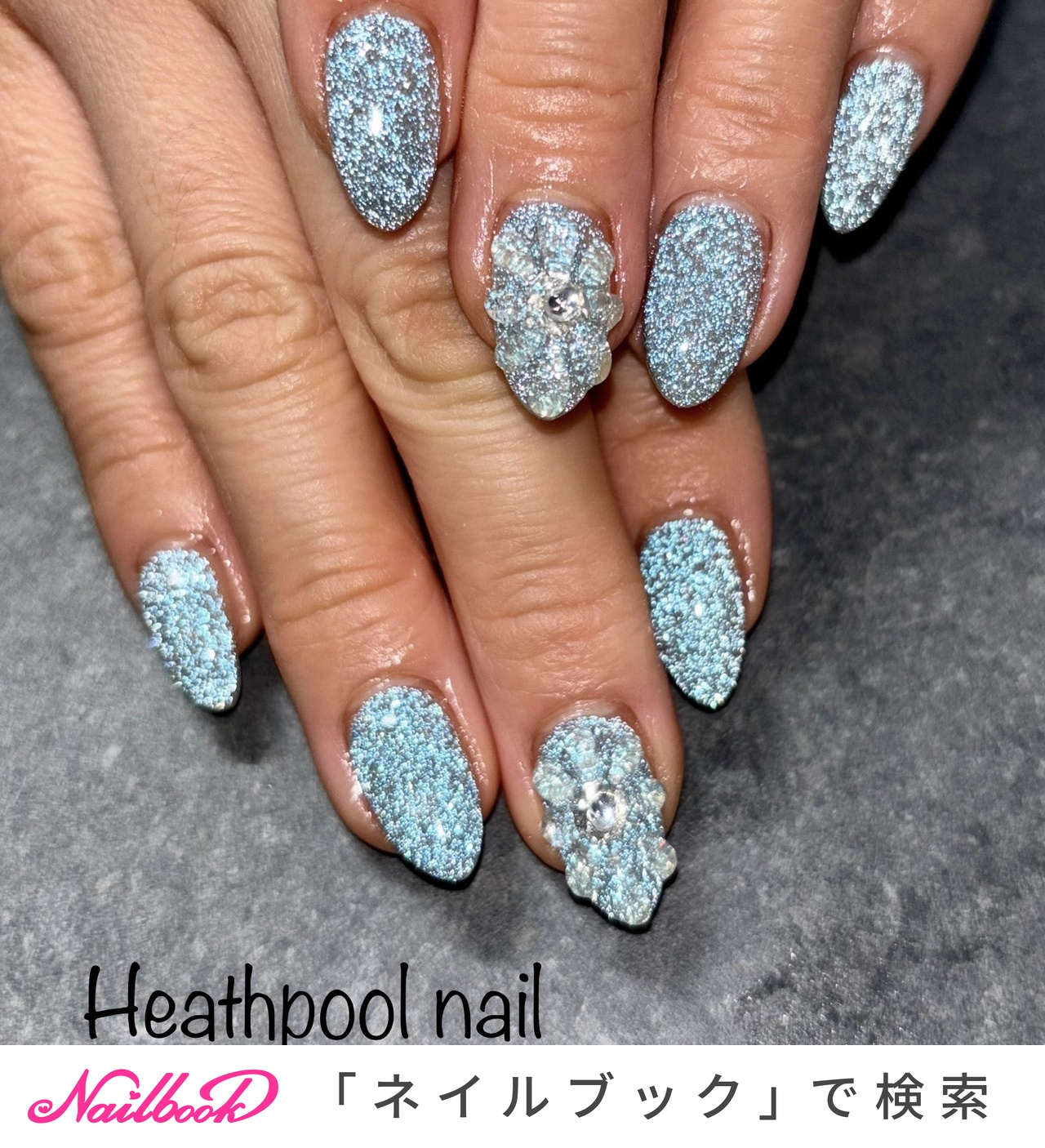 ハンド/ラメ/フラワー/ぷっくり/キラキラ - heathpoolnailのネイル