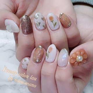 ミラー/ぷっくり/チューリップのネイルデザイン｜ネイルブック 
