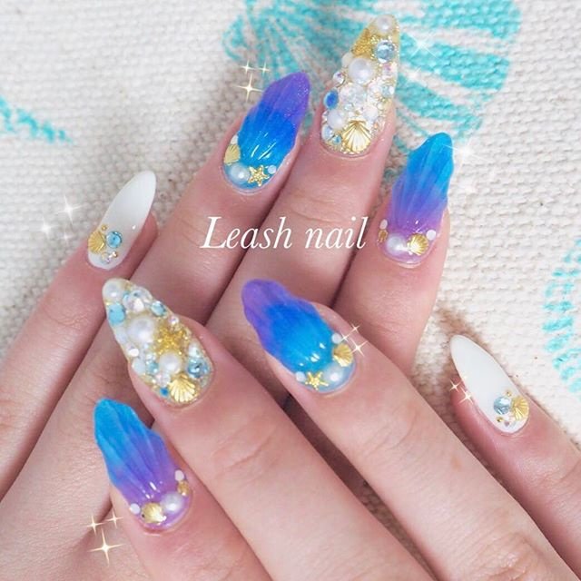 夏 旅行 海 リゾート ハンド Leash Nailのネイルデザイン No ネイルブック