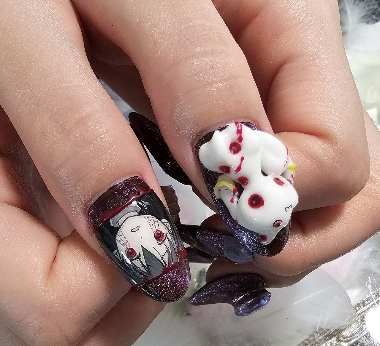 AKARI NAIL 🤍 推し活ネイル | 🥀 ——— ハイキュー 角名倫太郎