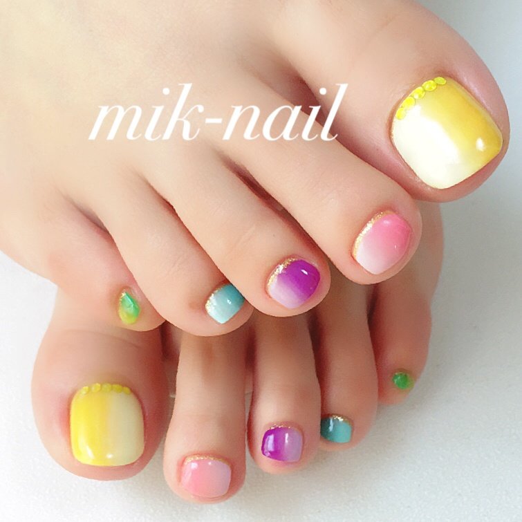 夏 海 ライブ パーティー フット Mik Nail石堂美貴のネイルデザイン No ネイルブック