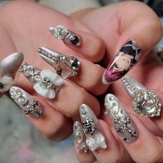 ゆみ@痛ネイルキャラネイルのネイルデザイン[No.8778432