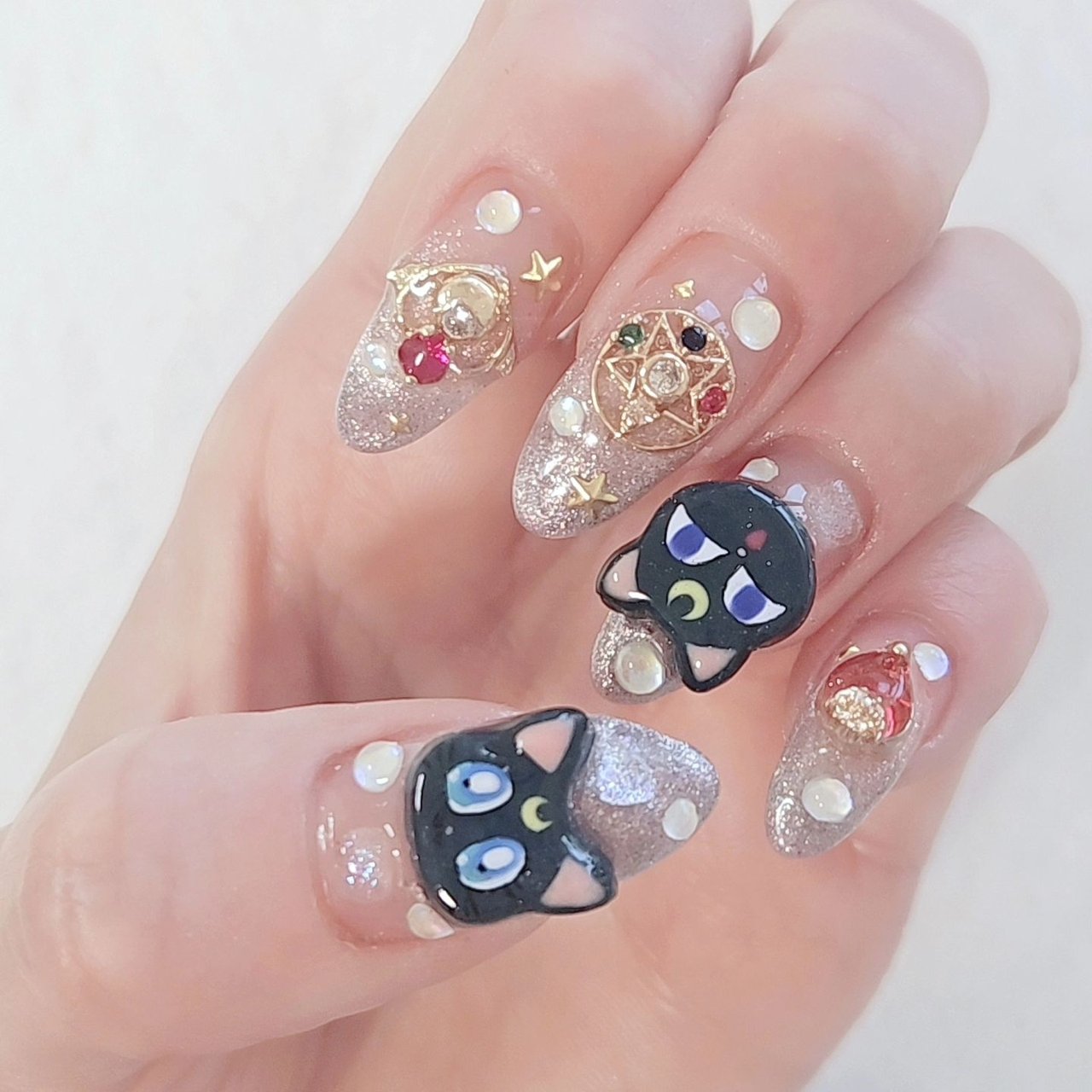推し活/ビジュー/キラキラ - Nail salon Wisteriaのネイルデザイン[No 