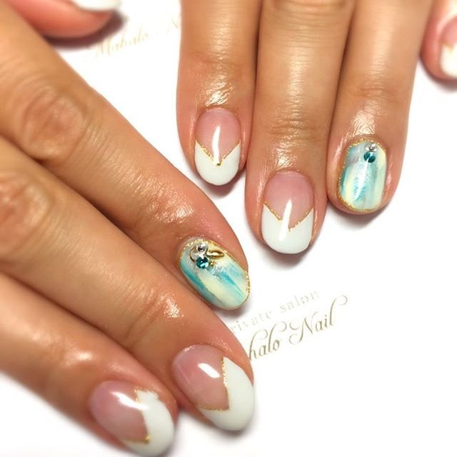 夏 旅行 海 リゾート ハンド Mahalo Nailのネイルデザイン No ネイルブック