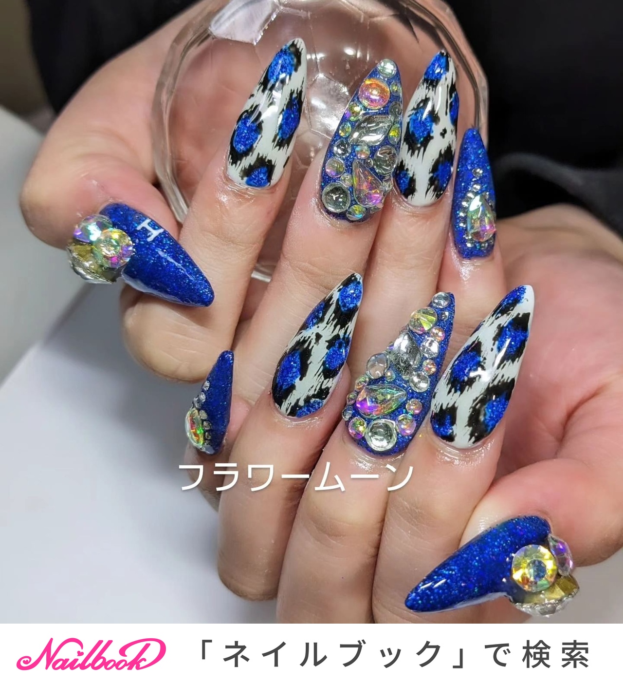 ネイルチップニュアンスレオパード3Dヒョウ柄帽子くまさんリボン953専用 ネイルチップクリスマス帽子3Dくまさんリボン個性派プレゼント