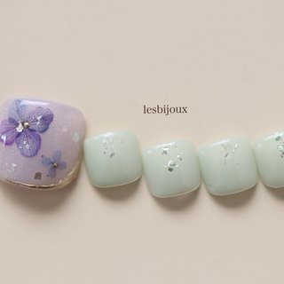 人気順｜パープル(紫)/ミントグリーンのネイルデザイン｜ネイルブック
