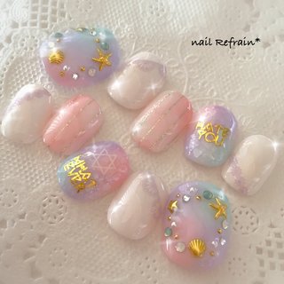 人気順 パープル パステル ゆめかわいいのネイルデザイン ネイルブック