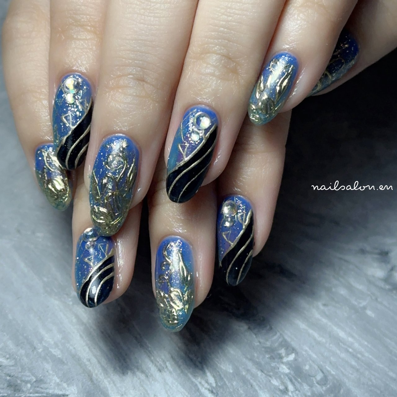 M-STYLE ネイルアート筆 青 M-STYLE ネイルアート筆 青