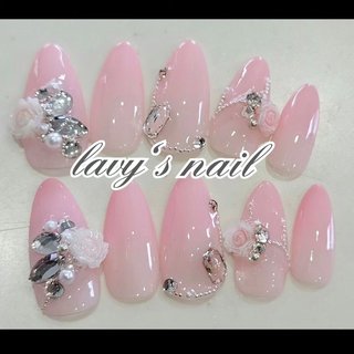 オーダーネイルチップ シンプルニュアンスピンクパールワンホン推しno