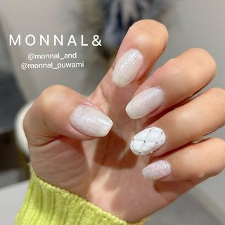 . @monnal_puwami ちゃんにネイル付け替えて貰った🤍
リアルなキルティングネイル💞
.
【course】#シンプルジェルコース
【menu】#キルティングネイル
【forme】#バレリーナネイル
【staff】YURIKA @monnal_yurika
.
ご来店ありがとうございます☺︎
.
.
.
━━━━━━━━━━━━━━━━━━━━
▫️爪にコンプレックスがある
▫️ネイルの持ちが悪い
▫️爪を丈夫に保ちたい
トラブル爪にも対応できるネイルサロン🐚
━━━━━━━━━━━━━━━━━━━━
ご予約はこちら↓

LINE ID @vnd4371h
LINEから24時間ネットご予約受付中です💌

 MONNAL& モナールアンド 
営業時間 9:30～18:00 (Lo.16:30) 
定休日 不定休

https://kb-monail.shopinfo.jp/

住所　福井市大町10-2-2 
ショッピングシティベル近く🔔
.
TEL 0776-63-6268
━━━━━━━━━━━━━━━━━━━━
.
#MONNAL&#モナールアンド
#monail#もないる
#福井ネイル#福井ネイルサロン
#ケア#ジェル#スカルプ#フットジェル
#ネイル#アートし放題#深爪矯正福井
#パーフェクトフィルイン福井
#ベース一層残し福井#フィルイン福井 #キルティング #MONNAL& / yurika 前田百合香 #ネイルブック