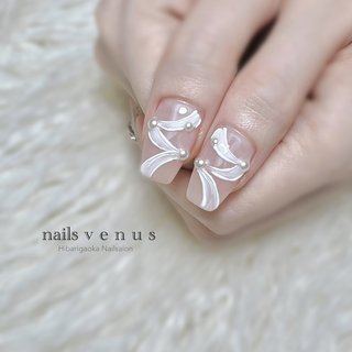 リボン/アイシング/ワンホンのネイルデザイン｜ネイルブック