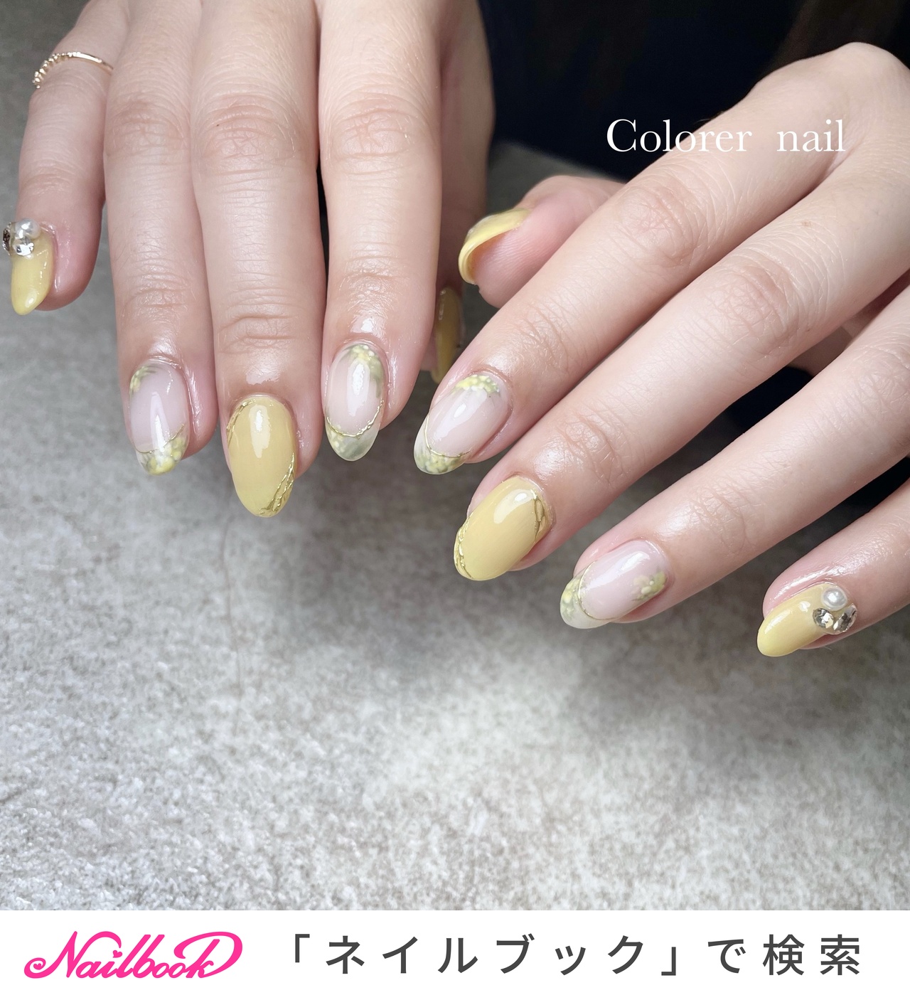 ✴︎オーダー✴︎ネイルチップNo.75 手書きフラワー ミラーアクセ ニュアンス ✴︎オーダー✴︎ネイルチップNo.75 手書きフラワー ミラーアクセ