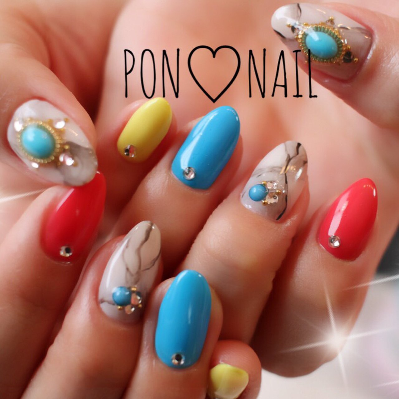 夏 海 浴衣 パーティー ハンド Rina Kawamuraのネイルデザイン No ネイルブック