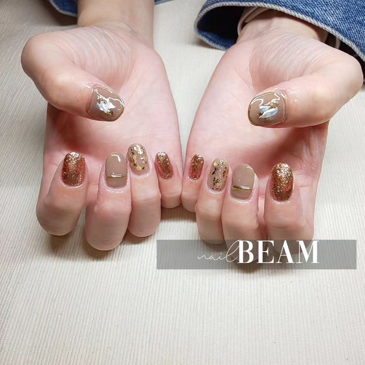 春/ハンド/シェル/ニュアンス/ミラー - nailbeamのネイルデザイン[No  