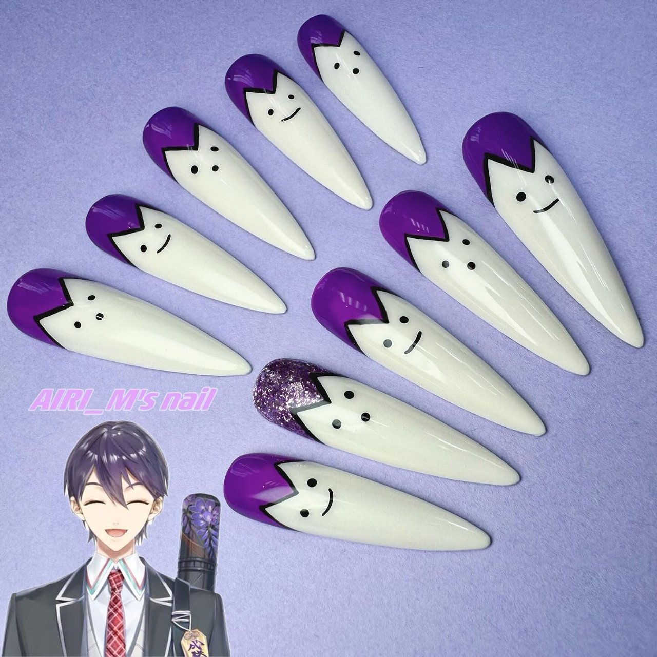 ネイルチップオーダー 彩里様 仲里依紗ちゃんぽいデザイン との