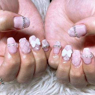 リングネイル　チェック　ネイルチップ　お名前ネイル　キルティング リングネイルチェックネイルチップお名前ネイルキルティング