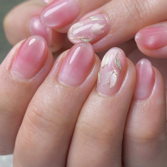 シンプルからかわいいアートまで♡ピンク系の桃色ネイルデザインまとめ