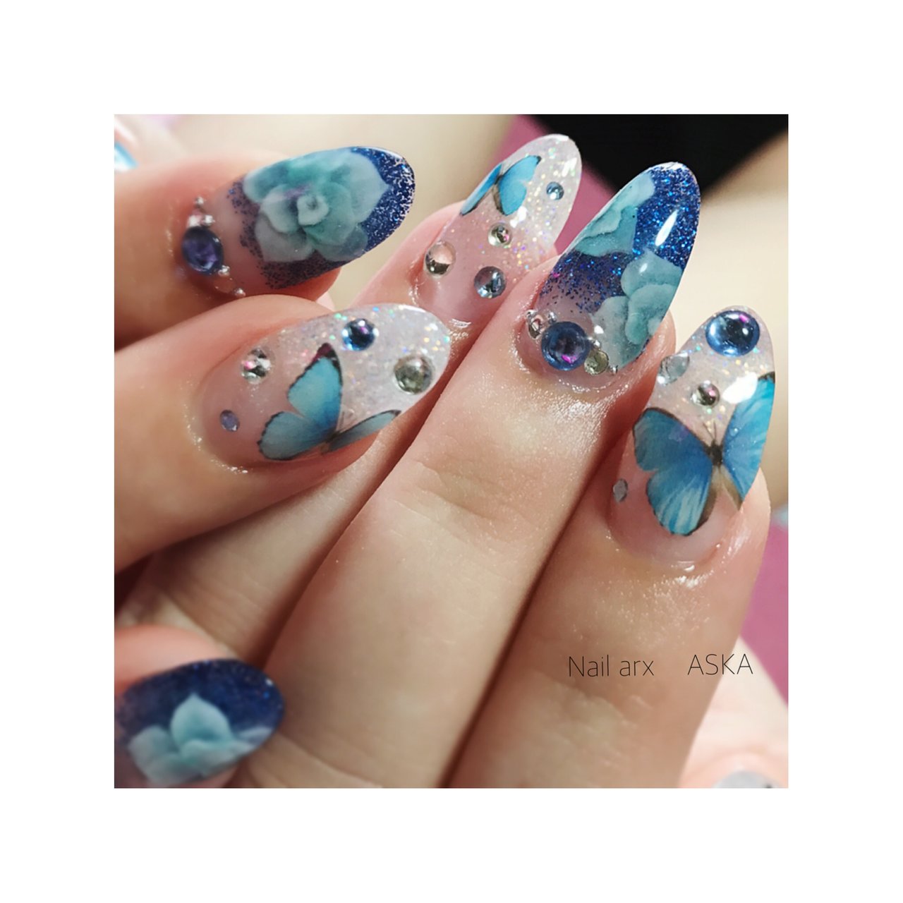 オールシーズン ブライダル ハンド ラメ フラワー 飯塚市ネイルサロン スクール 福岡県内出張ネイル対応 Nail Arx ネイルアークス のネイル デザイン No ネイルブック