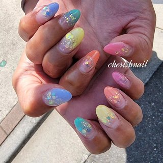 おすすめ順｜グラデーション/#ネオンカラーネイルのネイルデザイン(2 