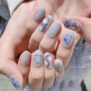 【オーダー専】 バレエコア ネイルチップ ピンク 水色 上品 リボン ガーリー オーダー専】 バレエコア ネイルチップ ピンク 水色 上品 リボン