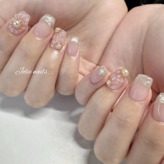 2024年】新着順｜フレンチネイル(フレンチ)/ぷっくりフラワーネイルの  