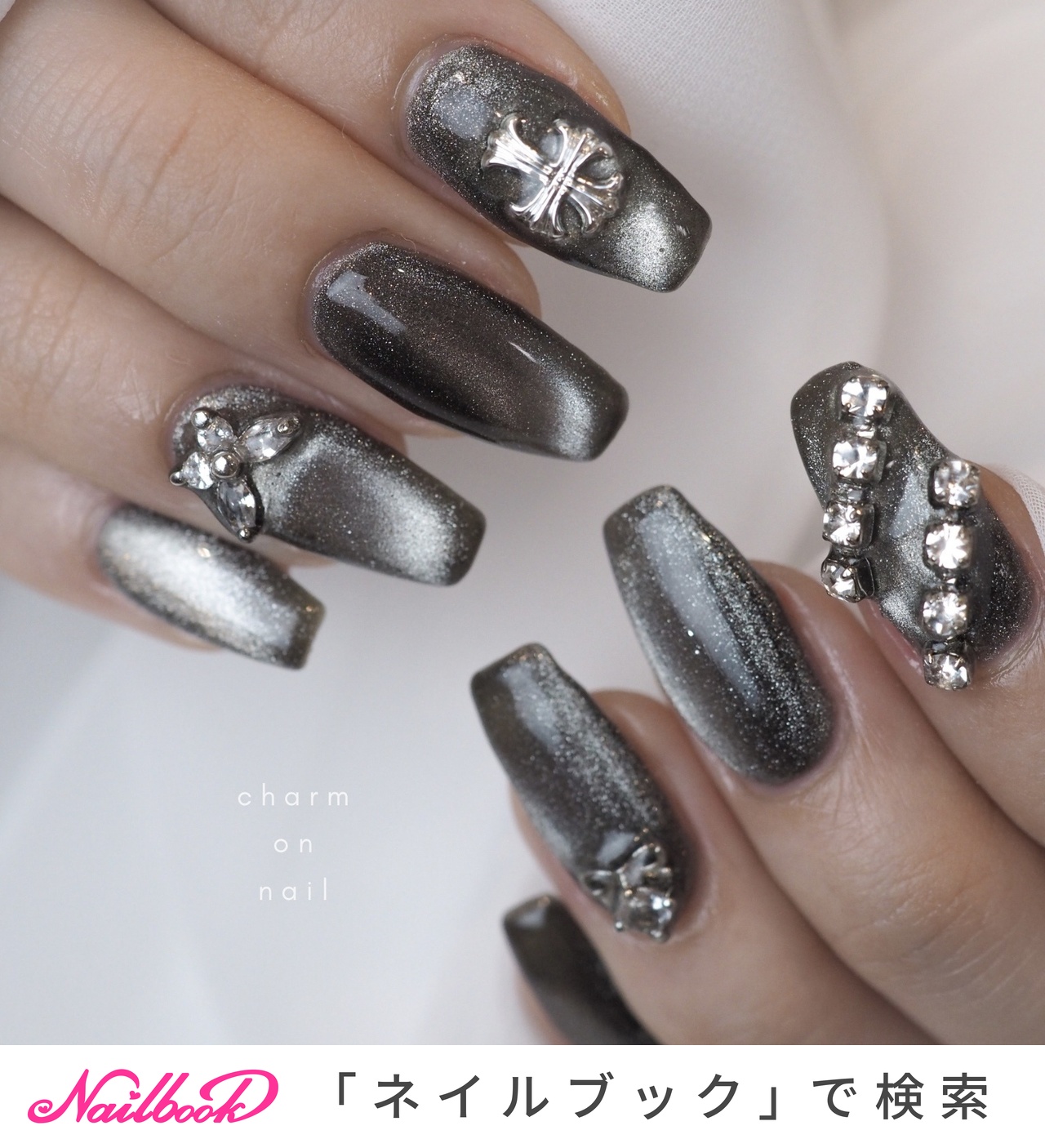 オールシーズン/ハンド/マグネット/ロング/コフィン - hayashiのネイル