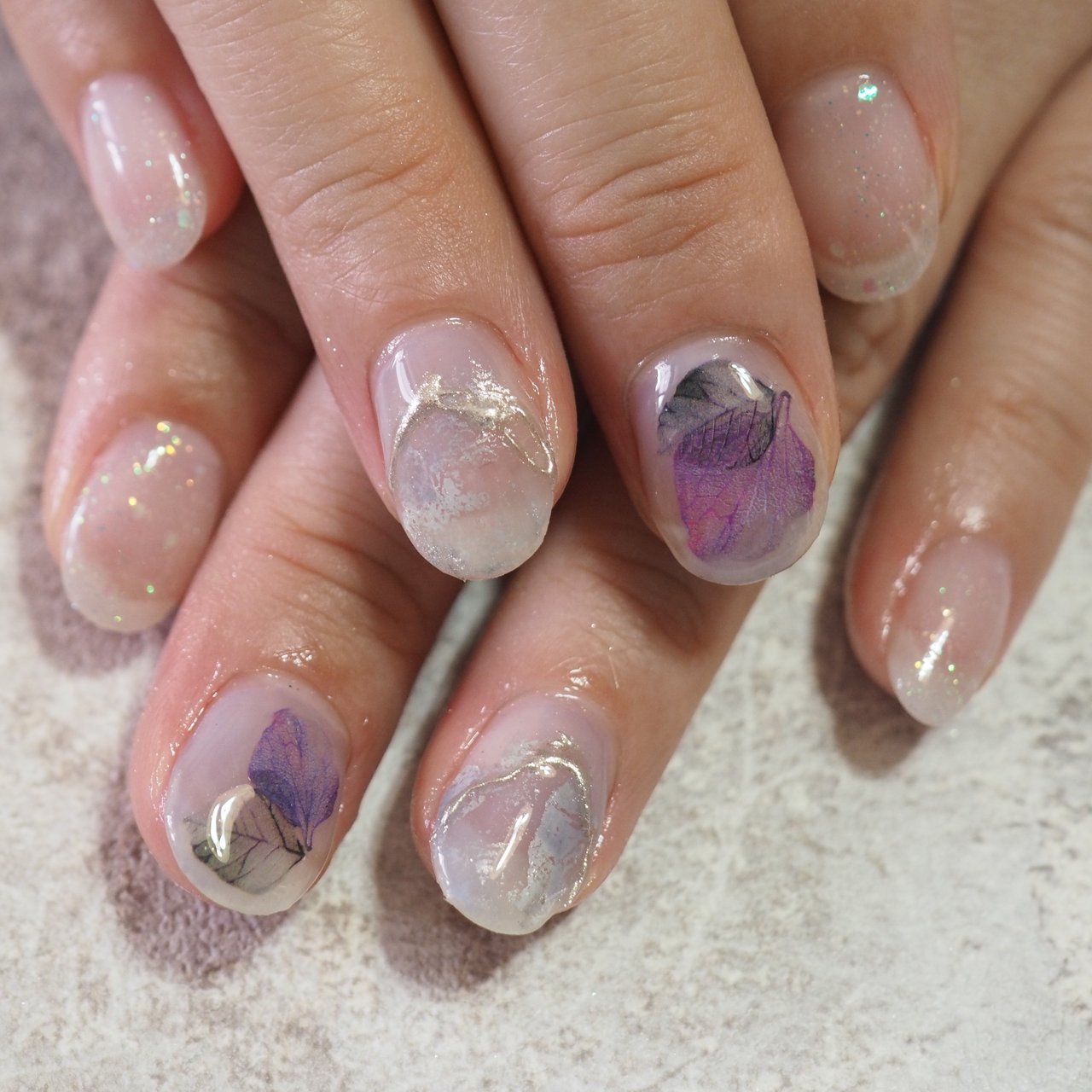 梅雨/ハンド/フラワー/タイダイ/ニュアンス - そらみのネイルデザイン  