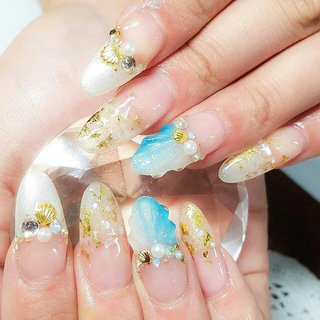 お客様ネイル★ 人魚の鱗×マーメイド

ごうちゃん、いつもありがとう❤
#fukushima #Nailist #nail #ladybird #本宮市ネイルサロン #二本松市#郡山市#スカルプネイル #人魚の鱗ネイル #マーメイド#アートし放題 #夏 #海 #リゾート #ハンド #フレンチ #シェル #スターフィッシュ #マーメイド #ロング #クリア #ブルー #シルバー #スカルプチュア #お客様 #ネイルサロン＆スクール LadyBird #ネイルブック