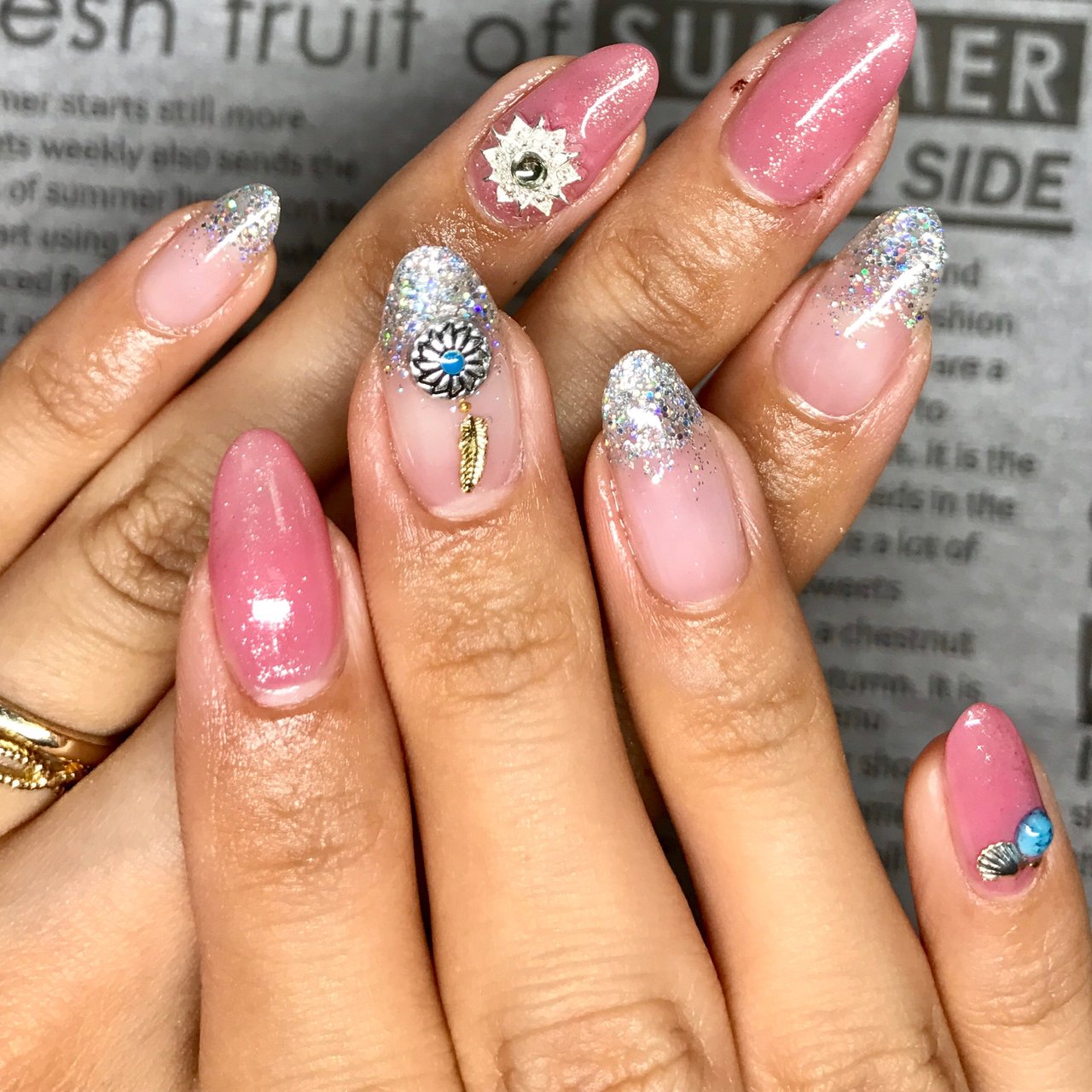 ピンク シルバー Umiのネイルデザイン No ネイルブック