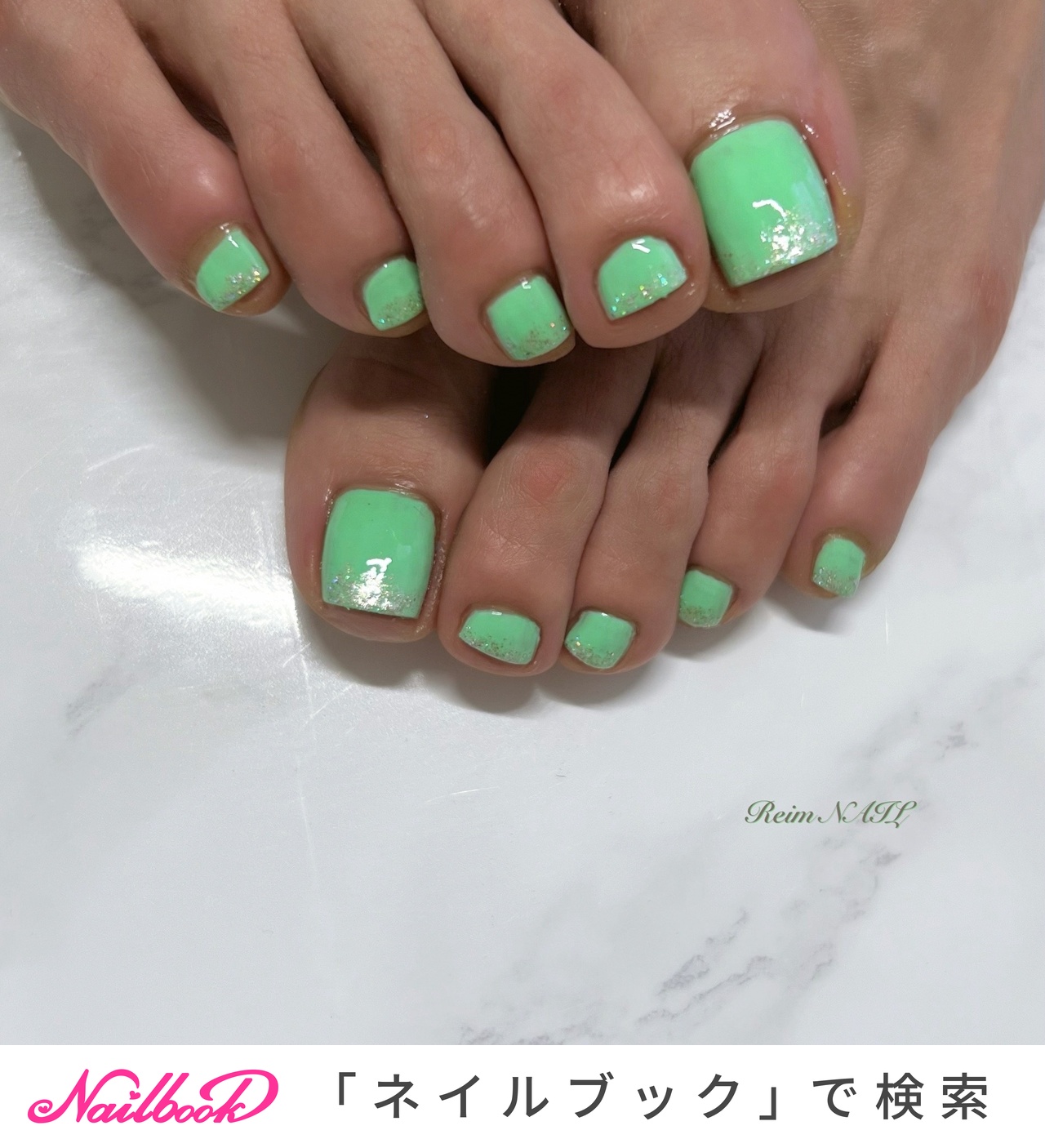 おすすめ順｜フット/#パステルグリーンのネイルデザイン｜ネイルブック
