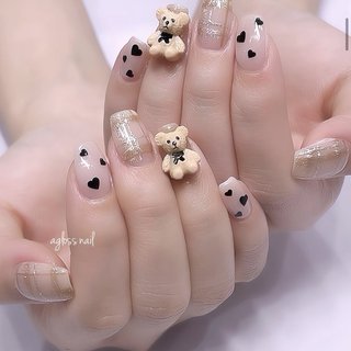 人気順｜ちゅるんネイル(ちゅるん)/#テディベアネイルのネイルデザイン