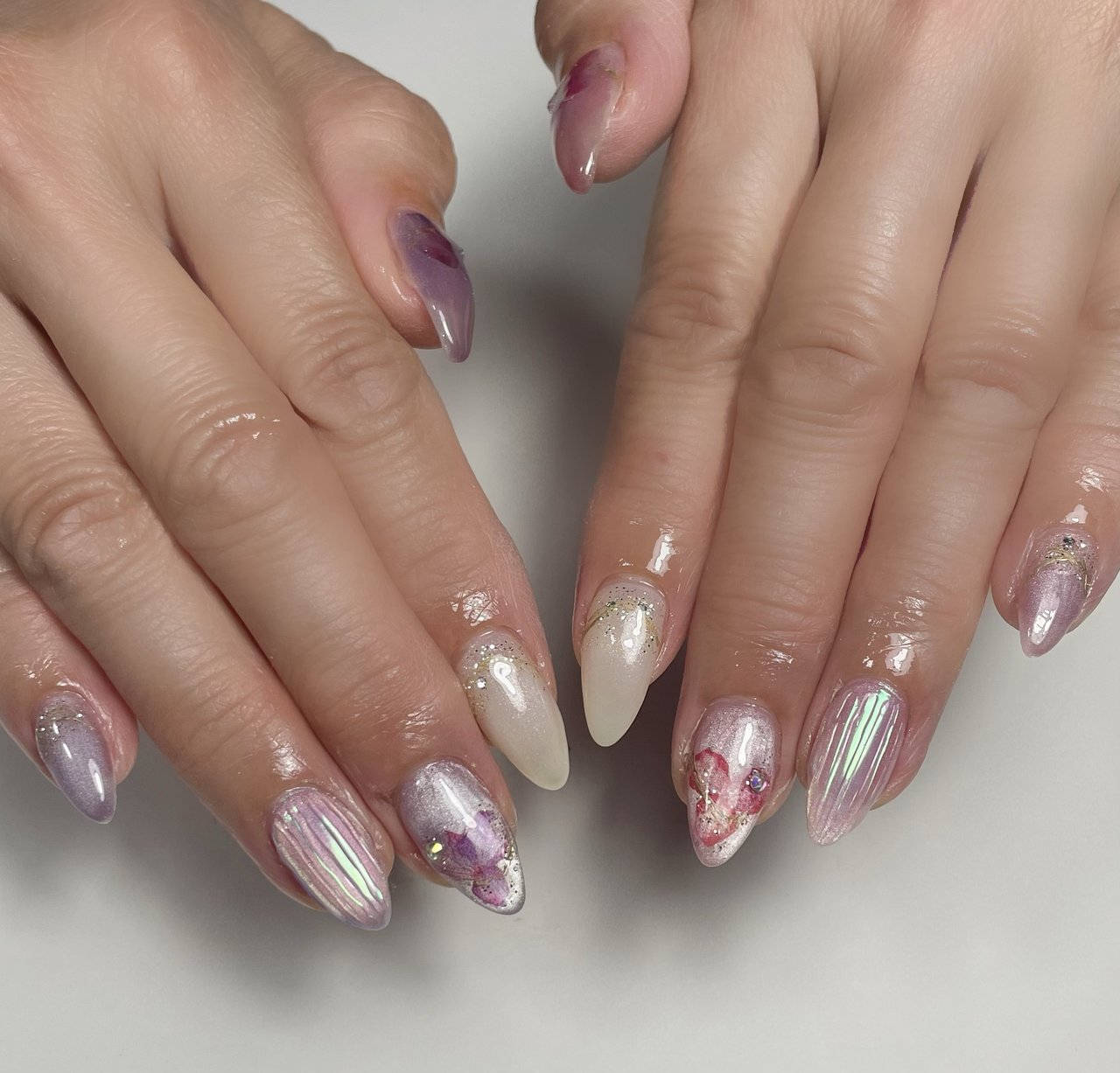 ネイルカラー 中古 マーメイド Seria Gel NAiL【新色】ユニコーンカラーでマーメイドネイル作っ