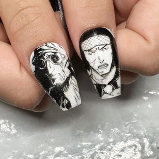 おすすめ順｜ブラック(黒)/#ワンピースネイルのネイルデザイン｜ネイル