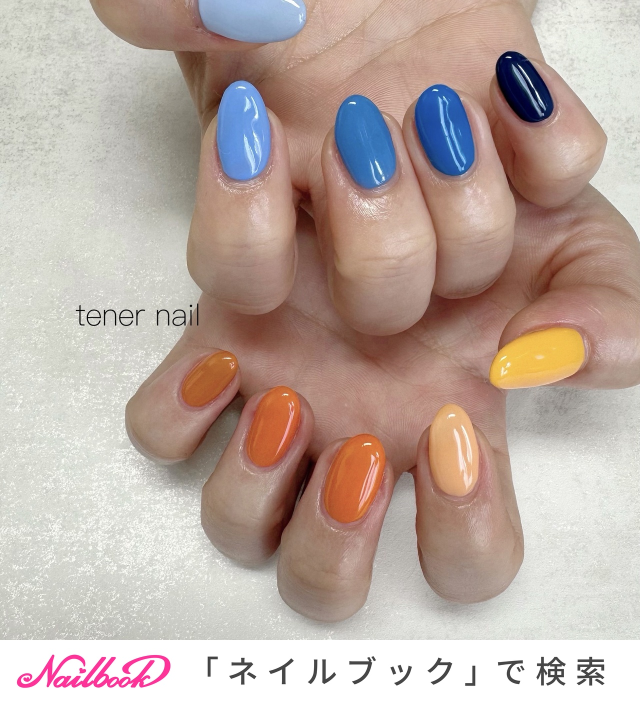 ワンカラー/レインボーネイルのネイルデザイン｜ネイルブック