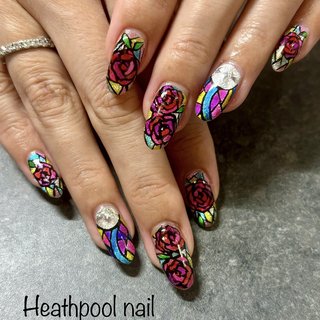 ネイルチップ オーダーネイル マグネット 薔薇 バラ ネイルチップ オーダーネイル マグネット 薔薇 バラ