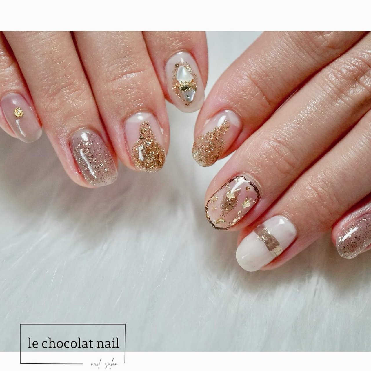 まめこnail様デザインサンプル まめこnail様デザインサンプル ニュアンス/ジェルネイル - le chocolat
