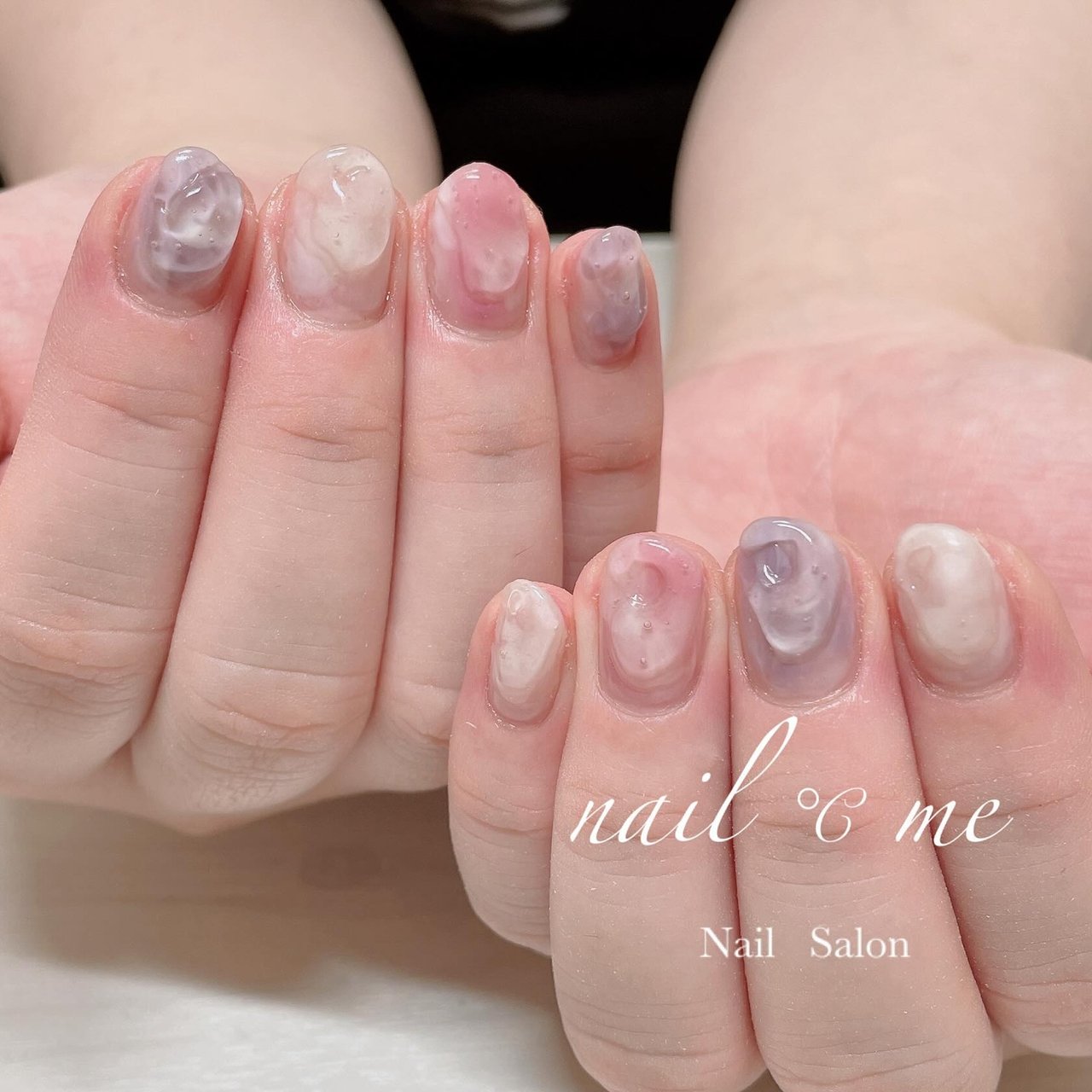 夏/ニュアンス/ぷっくり/ショート/クリア - Nail ℃ me【ネイルドミー