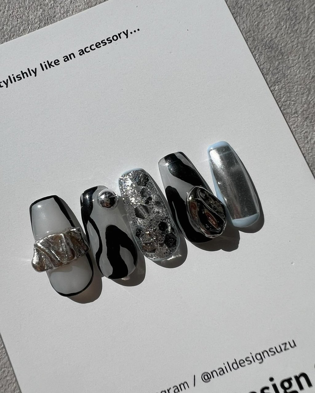 夏/オフィス/ミラー/個性派/ネイルチップ - naildesignsuzuのネイル