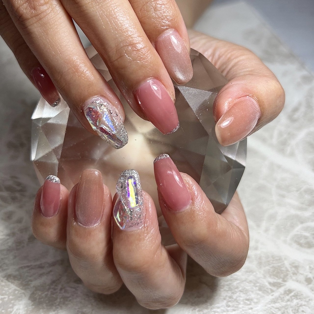 SHELLAC×semantic design ローズ柄 転写プリントブルゾン 28074_5.jpg