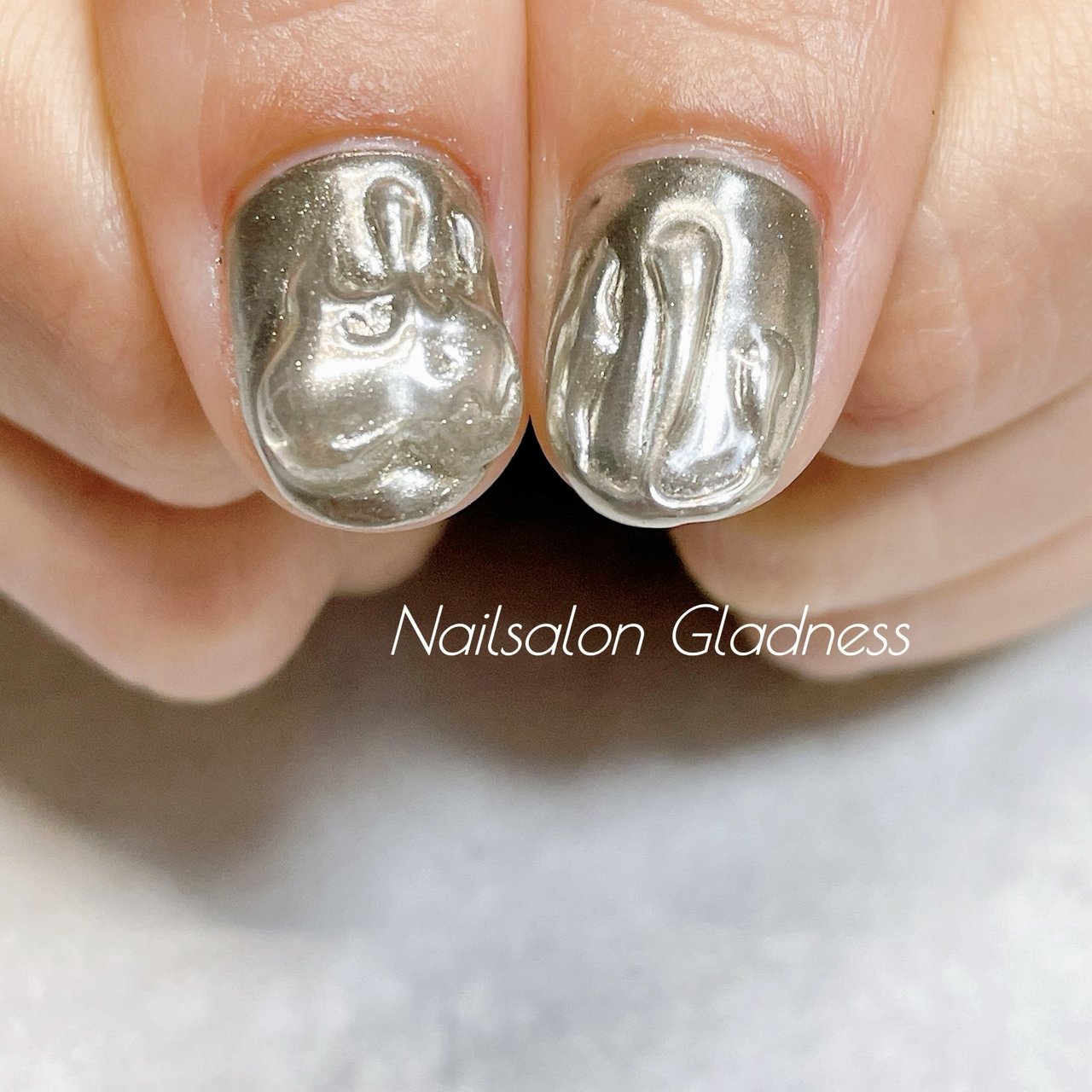 春/夏/ハンド/ハート/ミラー - nailsalon_gladnessのネイルデザイン[No