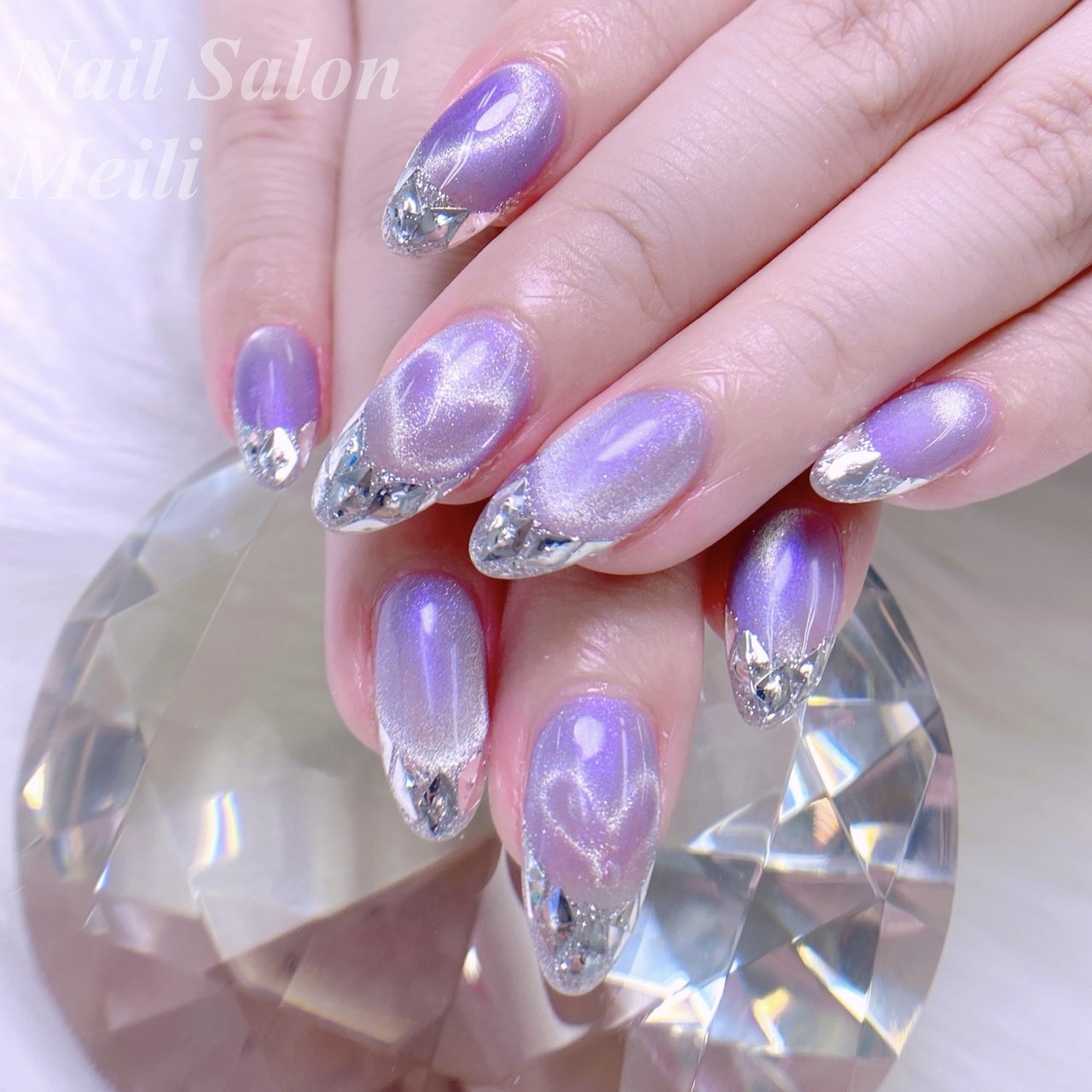 オールシーズン/ハンド/ミディアム/パープル/メタリック - NAIL SALON