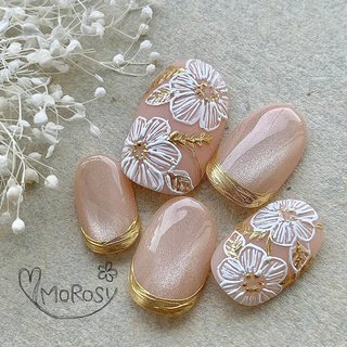 おすすめ順｜レース(刺繍)/#オーダーネイルチップ⁡⁡⁡のネイルデザイン  