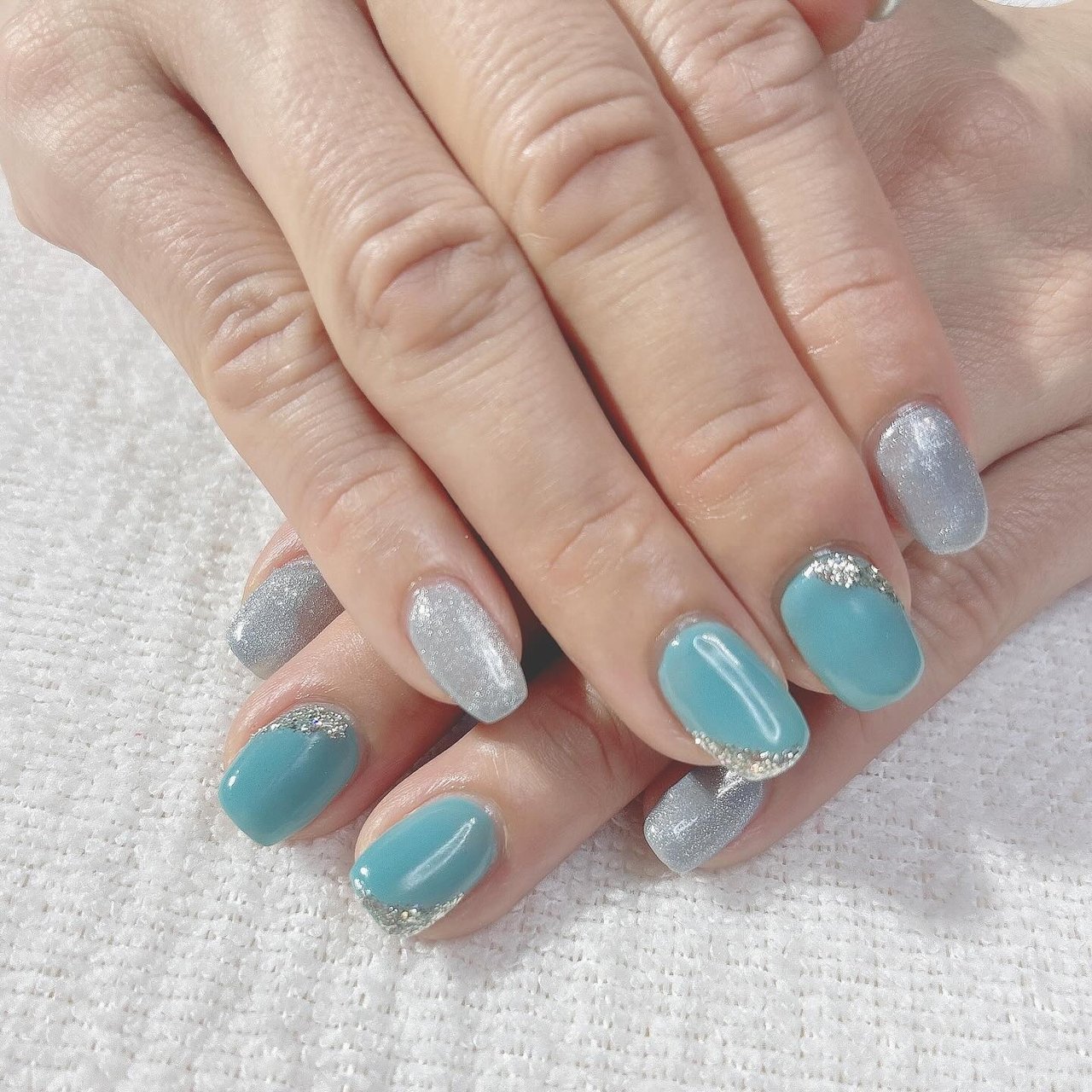 マグネット/キラキラ/ブルー - ~Ri re ru＊ Nail~ リレル ネイルの
