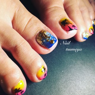人気順 ペディキュア デコログのネイルデザイン ネイルブック