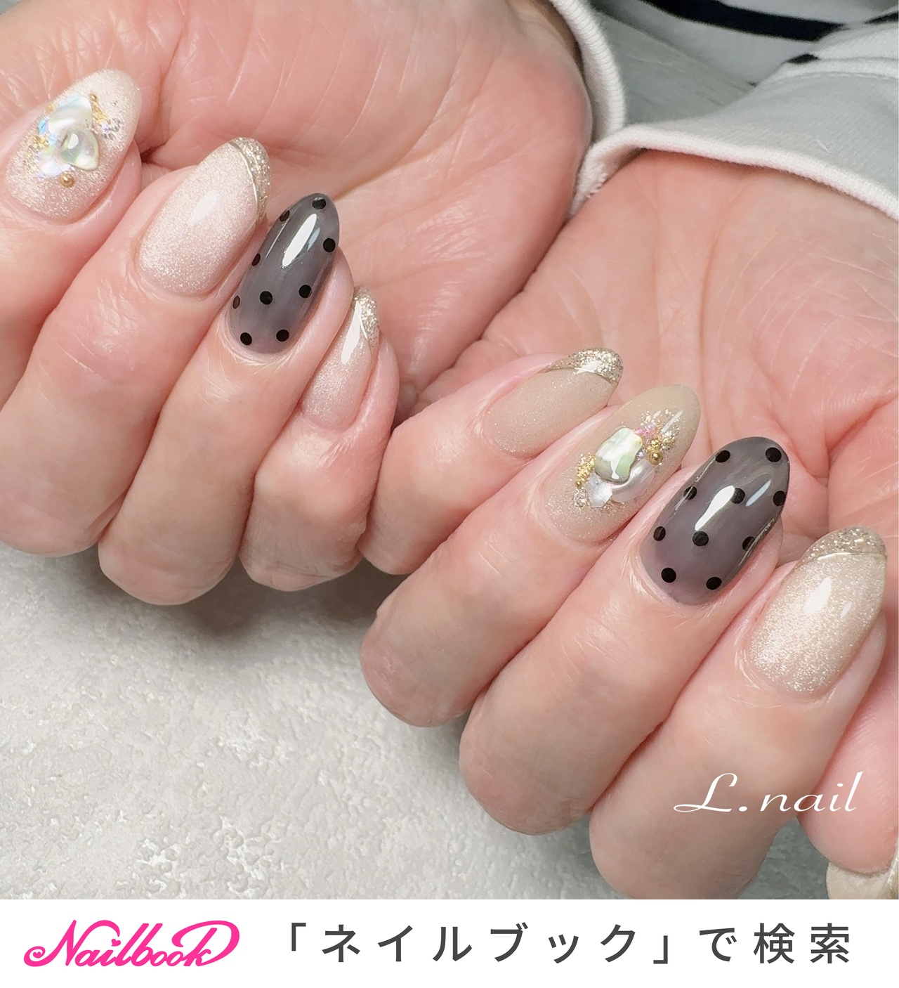 ニュアンスネイル ドット柄 ぷっくり ちゅるん ネイルチップ ハンドメイド ニュアンスネイル ドット柄 ぷっくり ちゅるん ネイルチップ