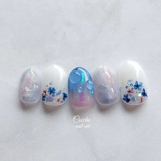 成人式/押し花のネイルデザイン｜ネイルブック 