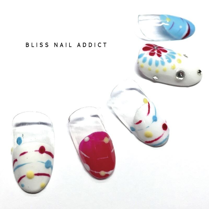 海 浴衣 パーティー デート ハンド Bliss Nail Addictのネイルデザイン No ネイルブック