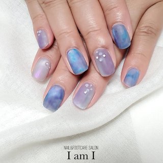 マット/紫陽花のネイルデザイン｜ネイルブック 