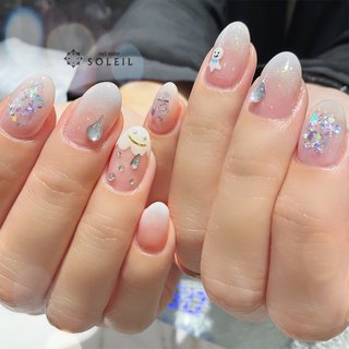 ネイルチップ紫陽花梅雨3Dてるてる坊主ニュアンスオーロラ985 2020年