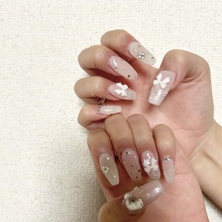 ワンホンネイル ニュアンスネイル ガーリー ネイルチップ ネイルチップ